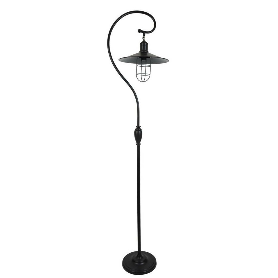 * New Harbor Side Floor Lamp Black Metal Crestview Collection Cvaer677 | Floor Lamps