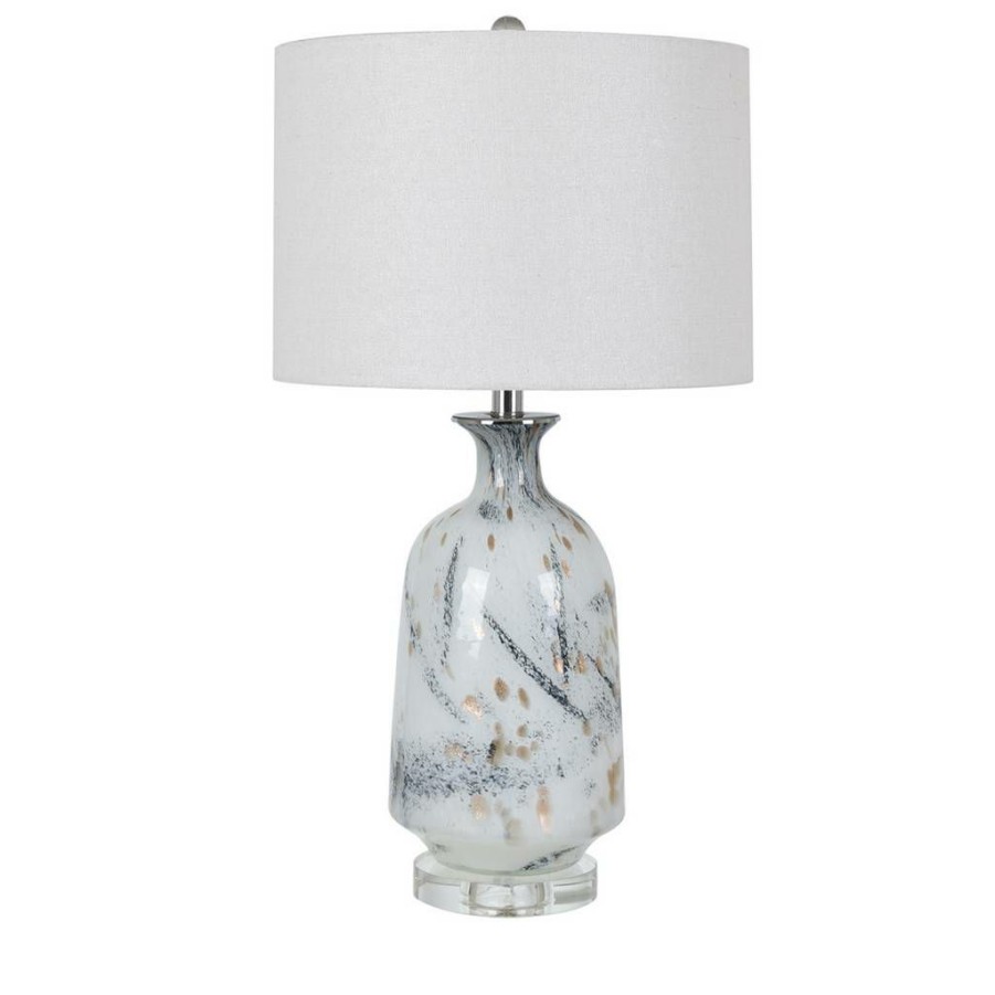 * Best Choice Cantor Hand Finished Table Lamp Blue Glass Crestview Collection Cvazbs062 | Table Lamps