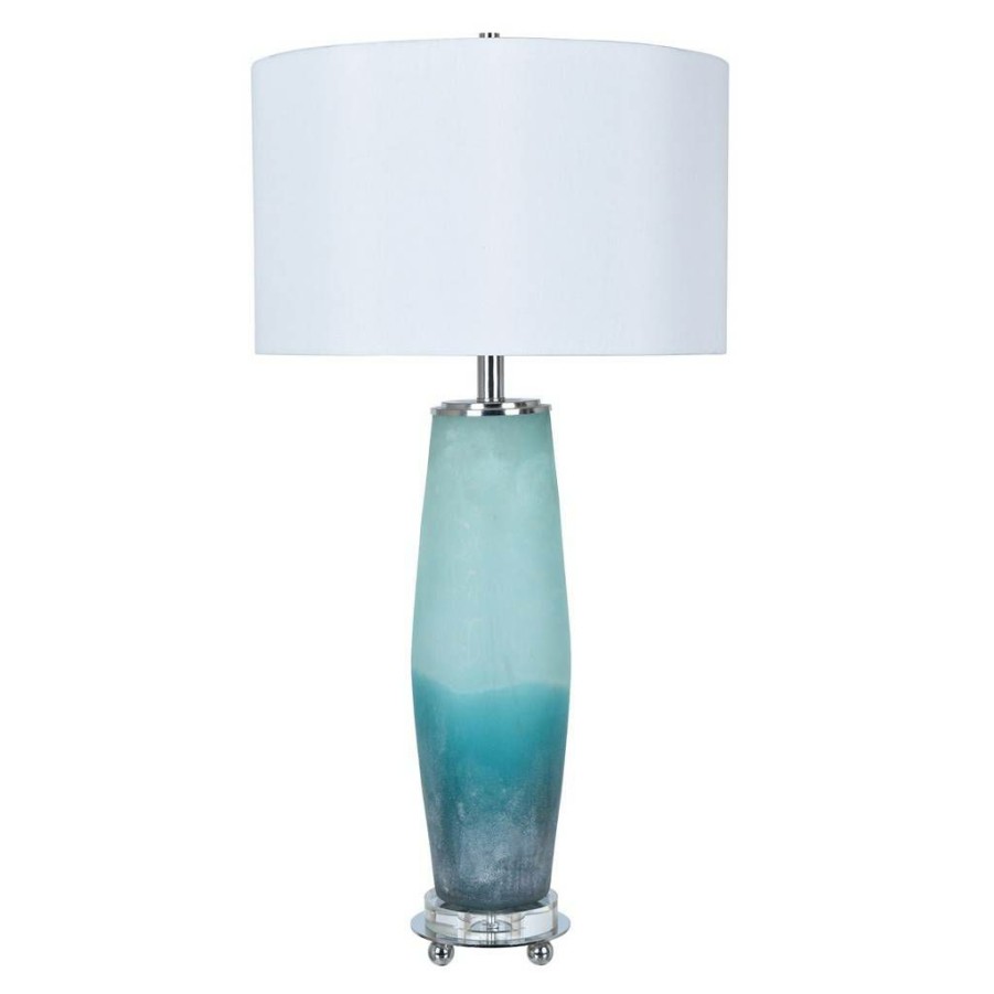 * Large Choice Seaside Table Lamp Glass Blue Crestview Collection Cvazbs023 | Table Lamps