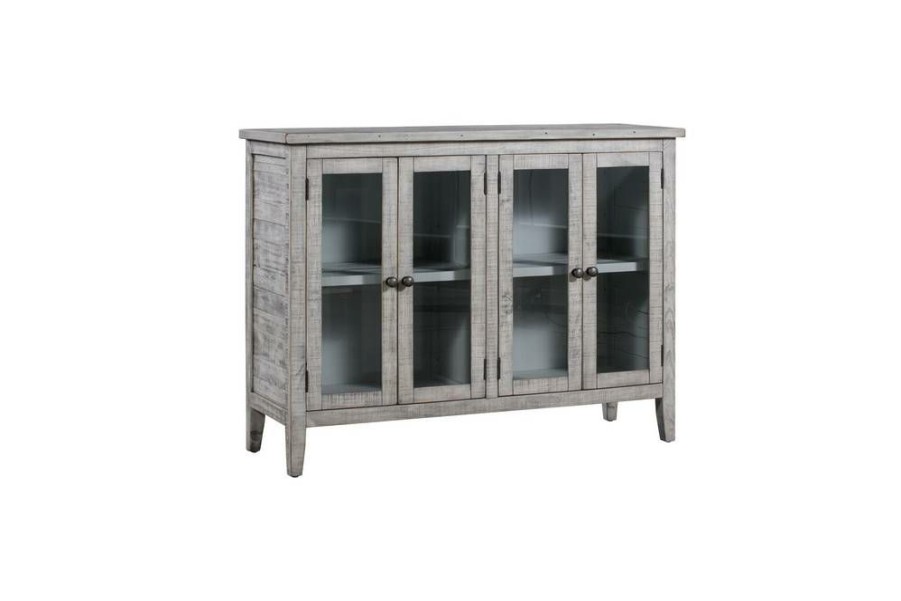 * Offering Discounts Pembroke Plantation Recycled Pine White Wash 4 Door Tall Sideboard Brown Wood Crestview Collection Cvfvr8030 | Sideboard & Buffets