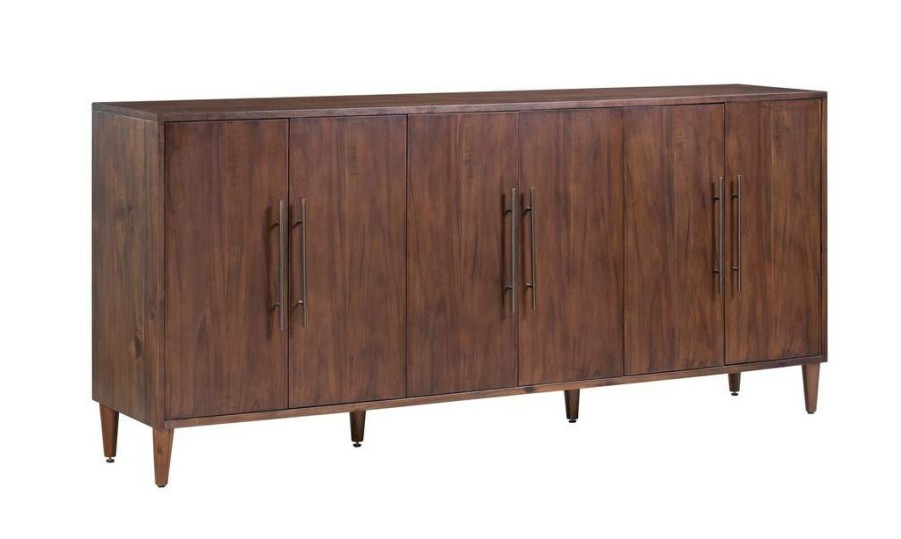 * Shoping Crestview Collection 6-Door Wood Parkway Sideboard In Brown Crestview Collection Cvfvr8138 | Sideboard & Buffets