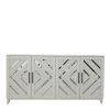 * Clearance Phoebe Sideboard 72X16X37 4 Door White Wood Mirror Sideboard Crestview Collection Cvfvr8229 | Sideboard & Buffets