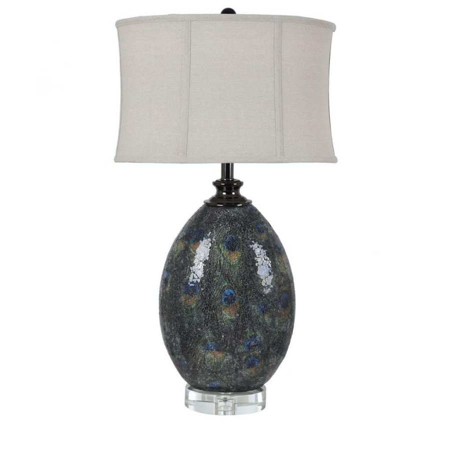 * Special Pavoda Table Lamp Black Glass Crestview Collection Cvavp1385 | Table Lamps