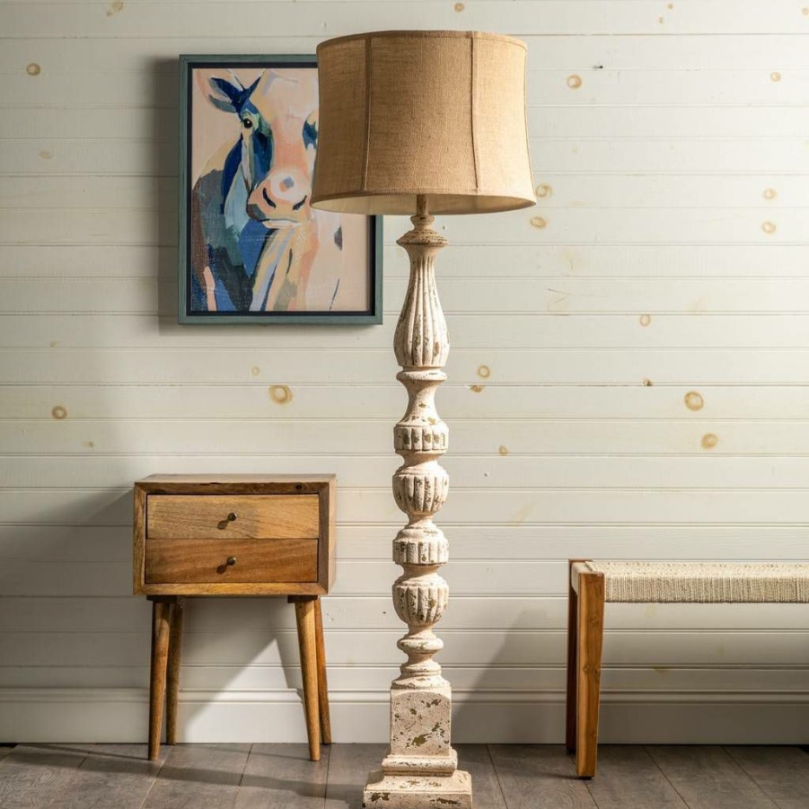 * Special Bierstadt Floor Lamp White Resin Crestview Collection Cvavp1151 | Floor Lamps