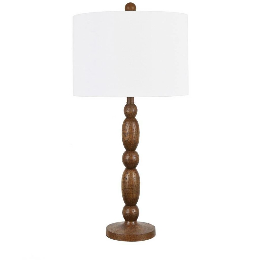 * Shoping Evolution By Crestview Collection Aubrey Resin Wood Table Lamp In Brown Crestview Collection Evavp1621 | Table Lamps