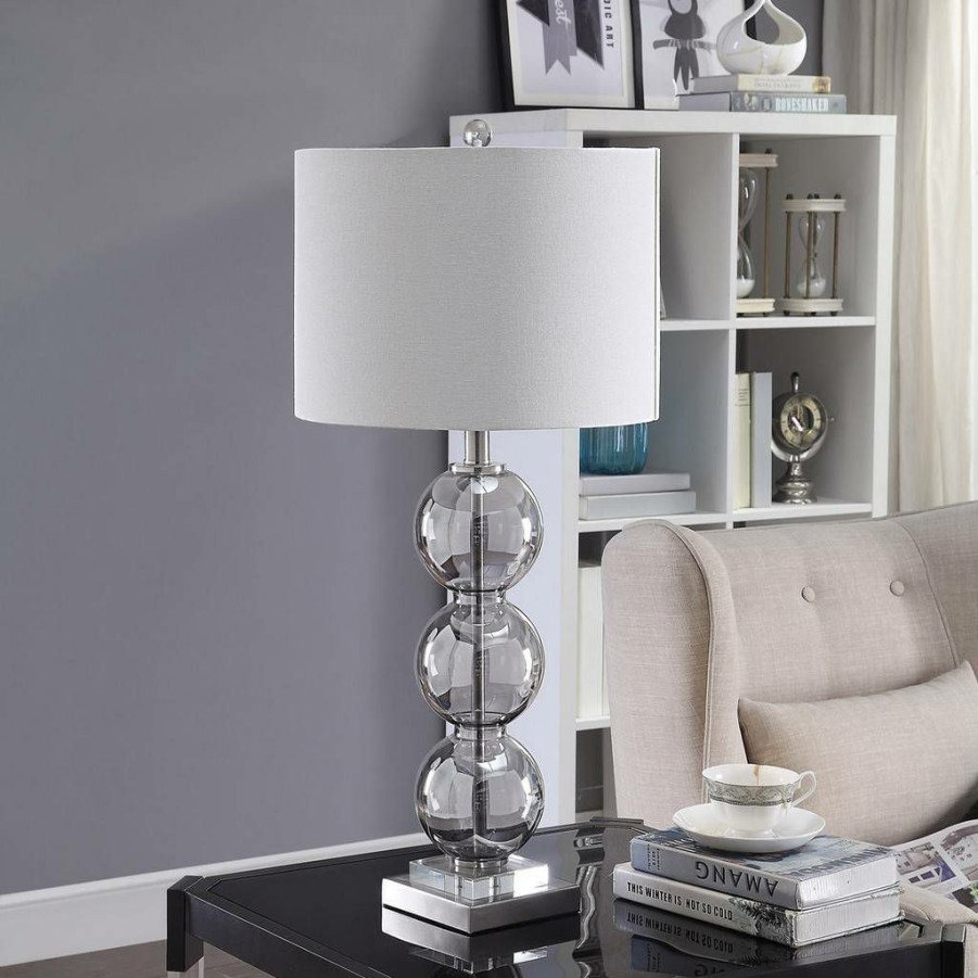 * Large Choice Crestview Collection Ashmore Smoky 28.5 H Glass And Nickel Table Lamp In Gray Crestview Collection Abs1519Smsng | Table Lamps