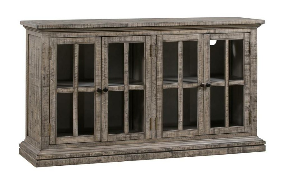 * Flash Sale 4 Door Mango Wood Sideboard Gray Wood Crestview Collection Cvfvr8049 | Sideboard & Buffets