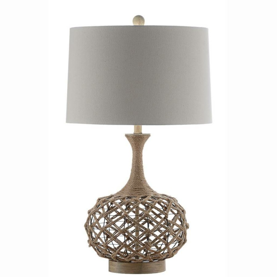 * Online Store Myla Table Lamp Wicker / Rattan Brown Crestview Collection Cvnzam001 | Table Lamps