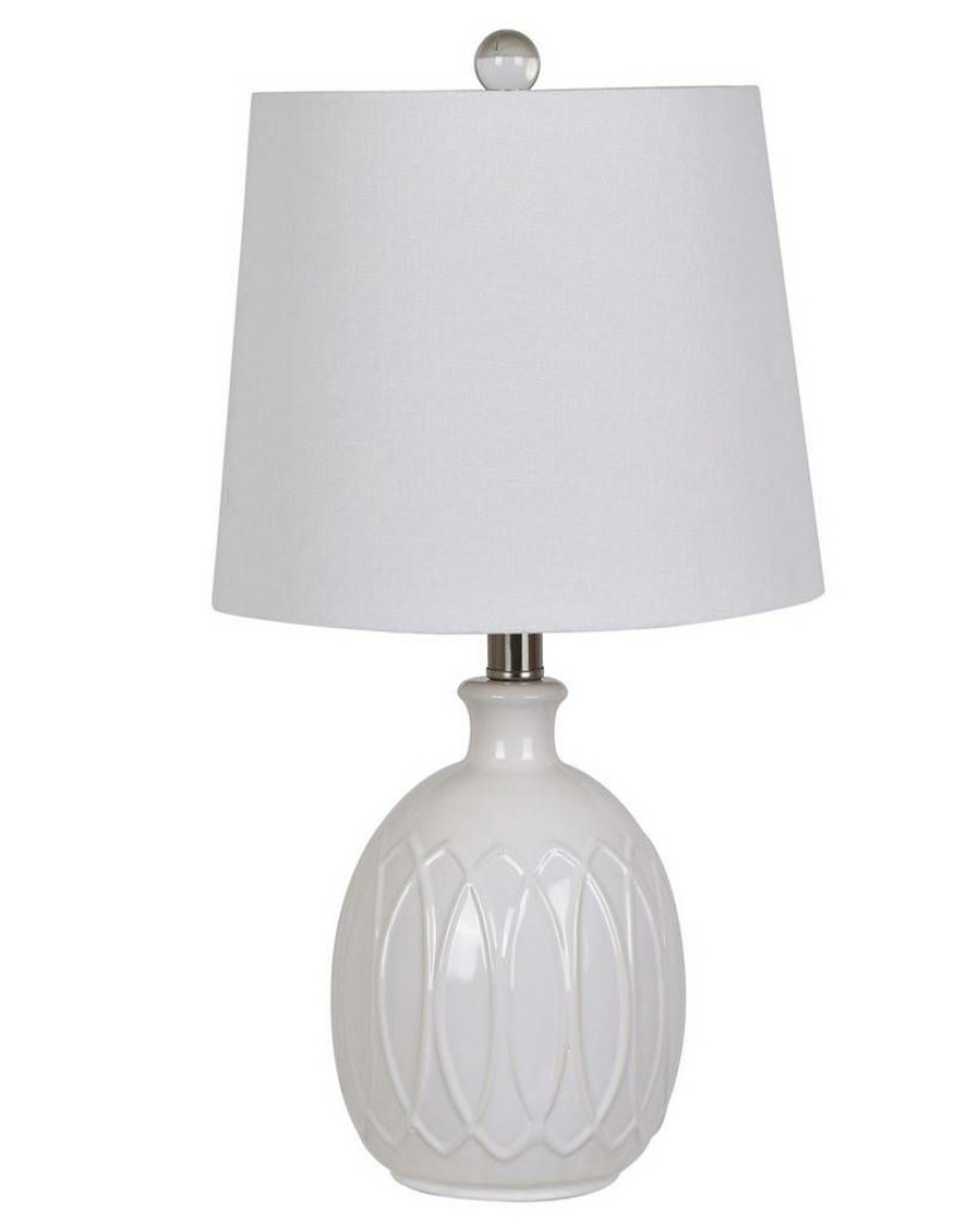 * Shop New Crestview Collection Rosie 21 H Ceramic Table Lamp In Off-White Crestview Collection Ap2088Sng | Table Lamps