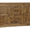 * New Arrivals Bengal Manor Mango Wood 5 Drawer 2 Door Sideboard Brown Wood Crestview Collection Cvfnr306 | Sideboard & Buffets