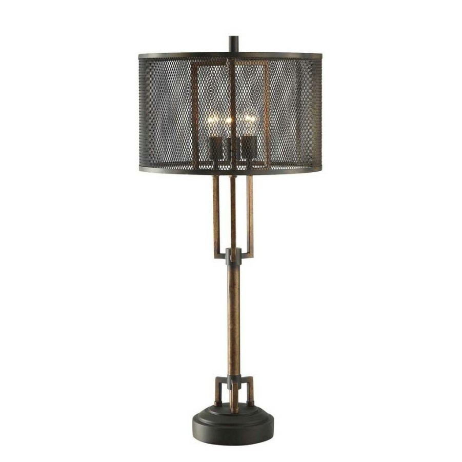 * New Western Winchester Table Lamp Metal Copper & Iron Finish Crestview Collection Cvaer761 | Table Lamps