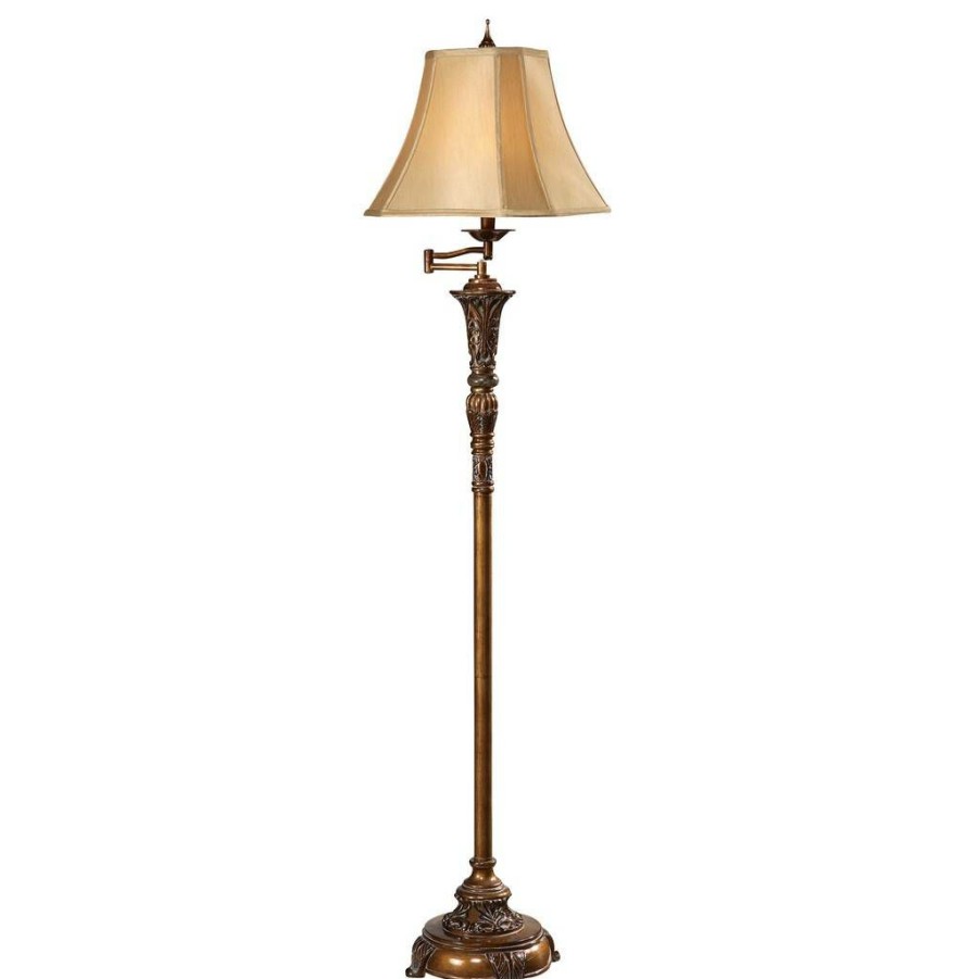 * Shop New Tyler Floor Lamp Gold Resin Crestview Collection Cvaop046 | Floor Lamps