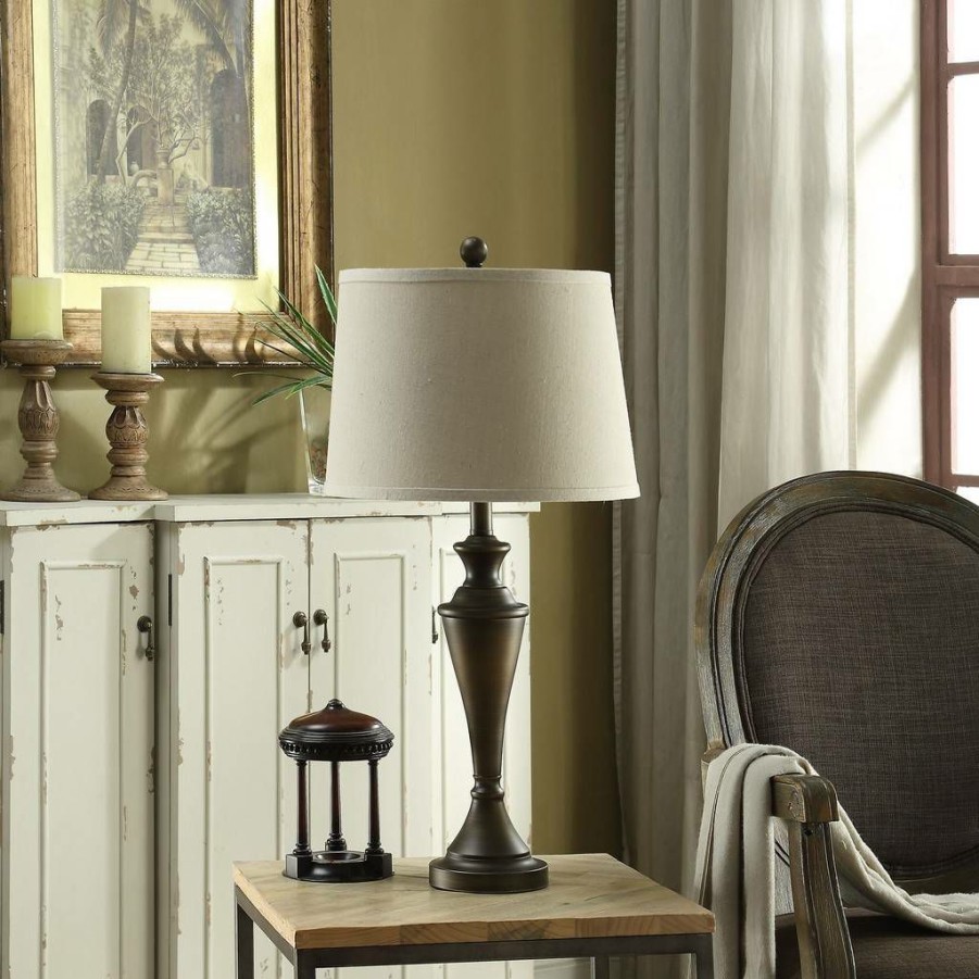 * Offering Discounts Christopher Traditional Bronze Metal Table Lamp Crestview Collection Aer660Brzsng | Table Lamps