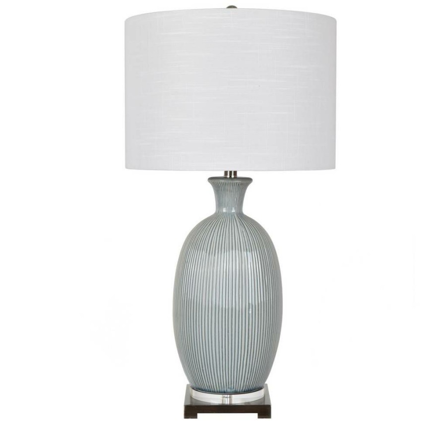 * Offering Discounts Carrefour Table Lamp 30.5 Ht. Cream Ceramic & Crystal & Metal Nickel Finish Crestview Collection Cvap2314 | Table Lamps