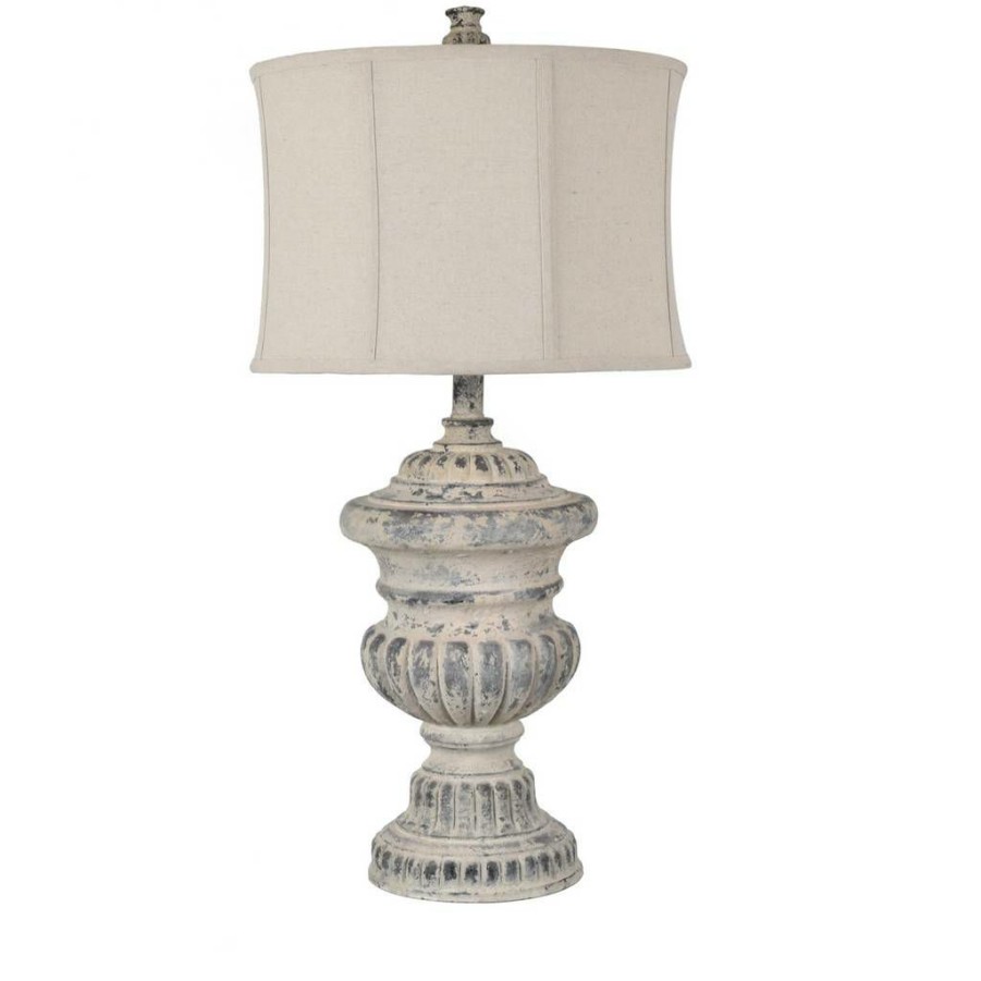 * Offering Discounts Riley Table Lamp White Resin Body With Traditional Design Crestview Collection Cvavp1565 | Table Lamps