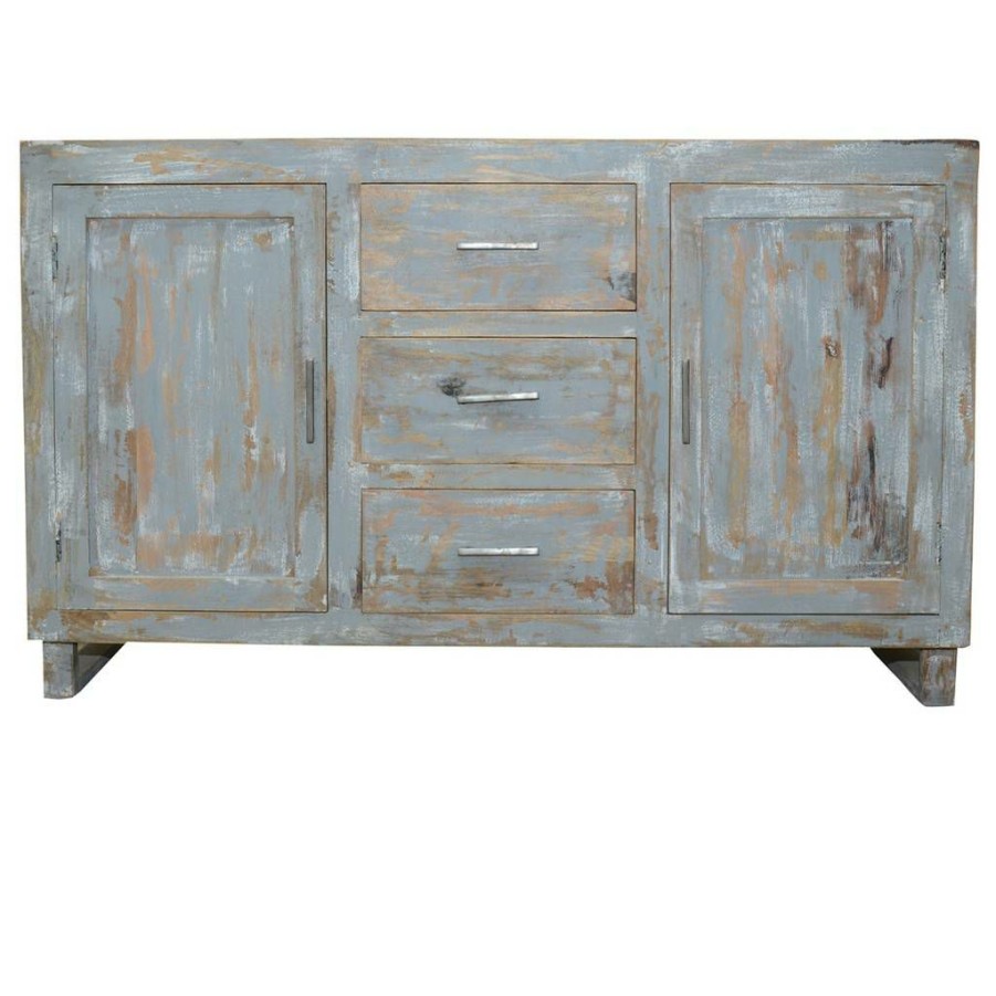 * Online Crestview Collection Wood Sideboard In A Distressed Gray Finish Crestview Collection Cvfnr658 | Sideboard & Buffets