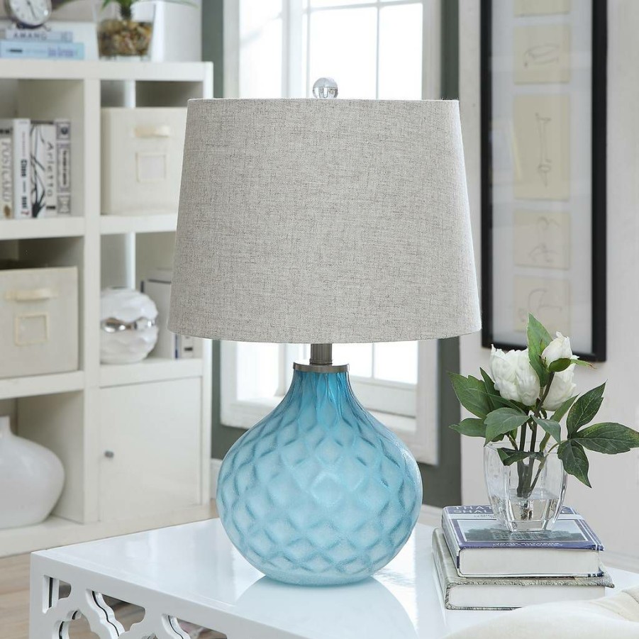 * Special Crestview Collection Jennifer 22 H Glass Table Lamp In Sea Blue Crestview Collection Abs1429Busng | Table Lamps