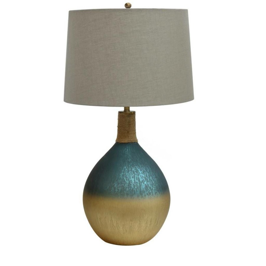 * Shoping The Cole Table Lamp Blue Glass Crestview Collection Cvidza012 | Table Lamps