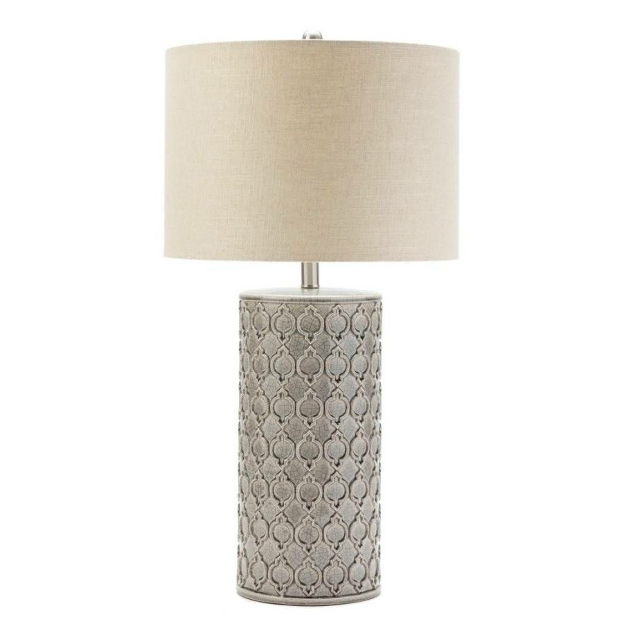 * Free Delivery Kincaid Table Lamp White Ceramic Crestview Collection Cvap1990 | Table Lamps