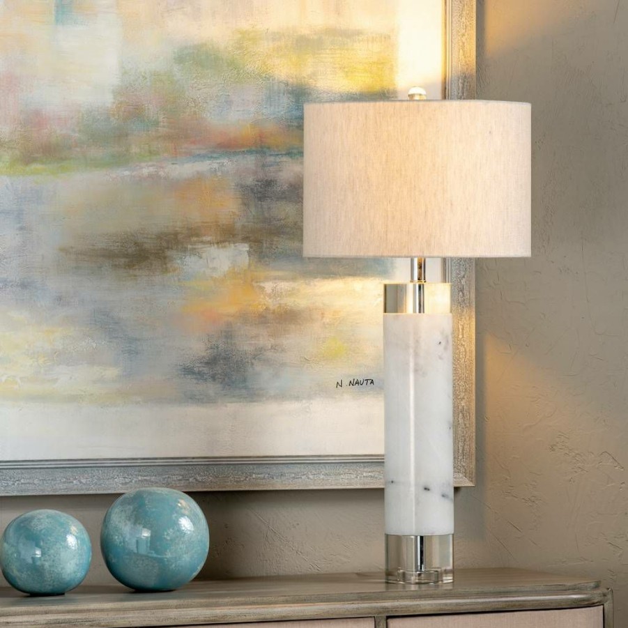 * Flash Sale Sheffield Table Lamp White Marble Crestview Collection Cvavp718 | Table Lamps