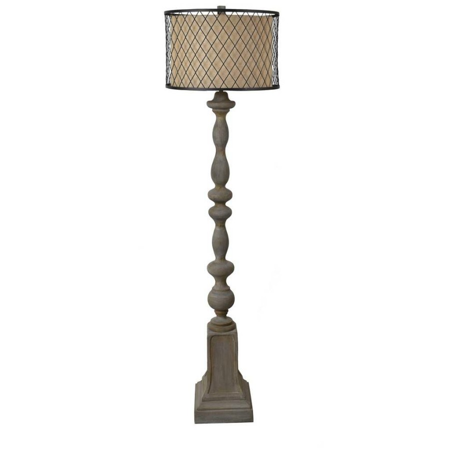 * Clearance Rivoire Floor Lamp Brown Resin Crestview Collection Cvavp1477 | Floor Lamps