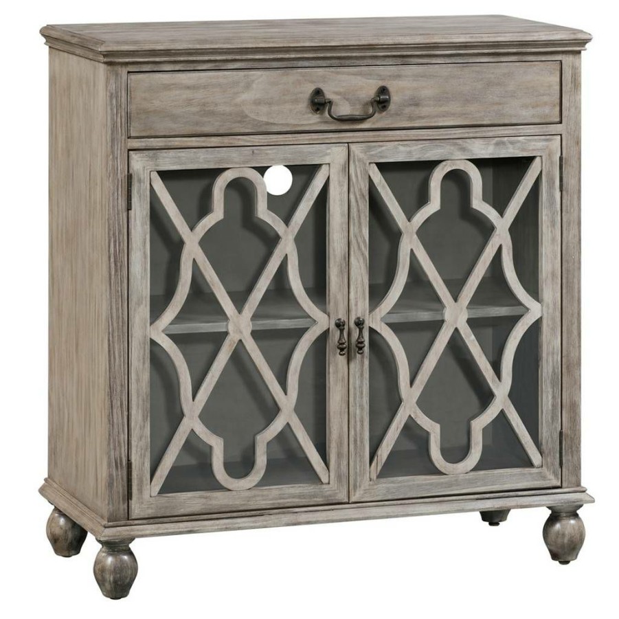 * Excellent Quality Hawthorne Estate 1 Drawer 2 Door Fretwork Sideboard Gray Wood Crestview Collection Cvfvr8016 | Sideboard & Buffets