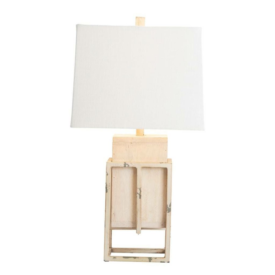 * Quality Guarantee The Cleary Table Lamp Gray Wood Crestview Collection Cvida013 | Table Lamps