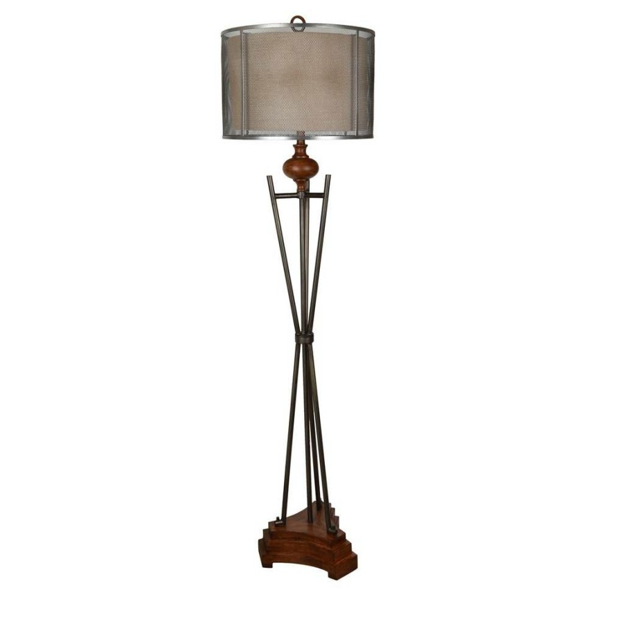 * Quality Guarantee Kenwood Floor Lamp Brown Metal Crestview Collection Cvaer995 | Floor Lamps