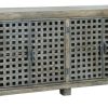 * Best Choice Bengal Manor Metal Lattice Work And Mango Brown Wood Sideboard Crestview Collection Cvfnr317 | Sideboard & Buffets