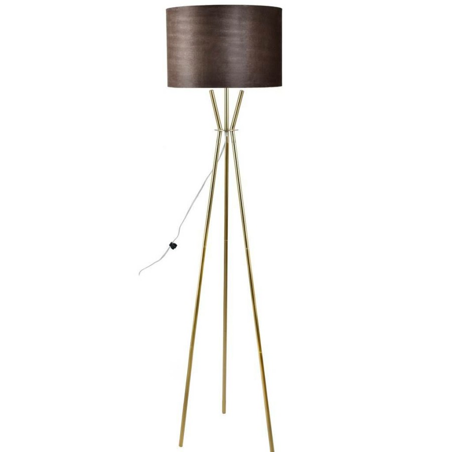 * Special Emerson Gold Tripod Floor Lamp Cresview Evaer1720Gld | Floor Lamps