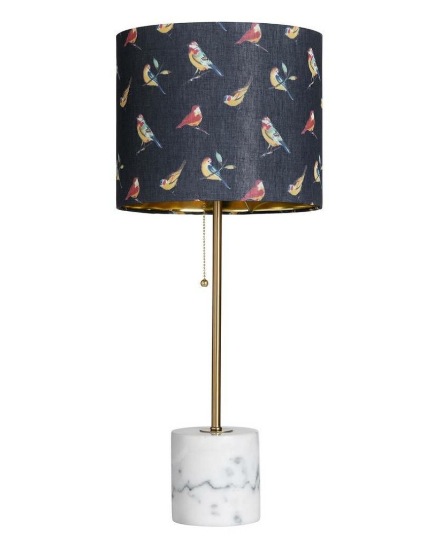 * Shop New Isla Marble Base Lamp With Bird Shade Cresview Evamb0077 | Floor Lamps