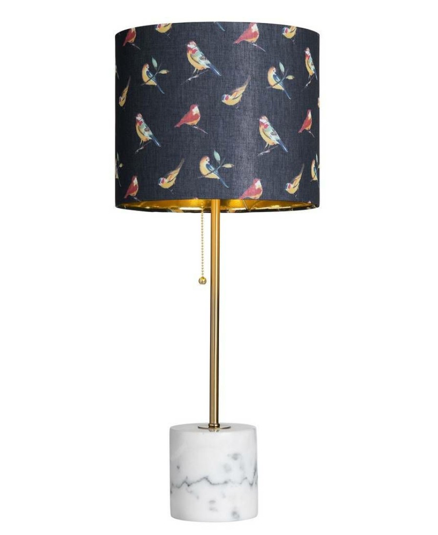 * Shop New Isla Marble Base Lamp With Bird Shade Cresview Evamb0077 | Floor Lamps