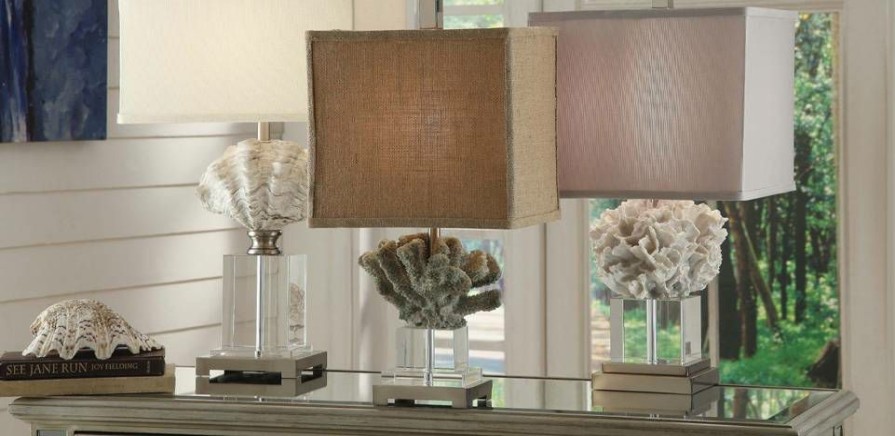 * Online Crystal Beach Table Lamp 28.5 Ht White Crystal Crestview Collection Cvabs682 | Table Lamps