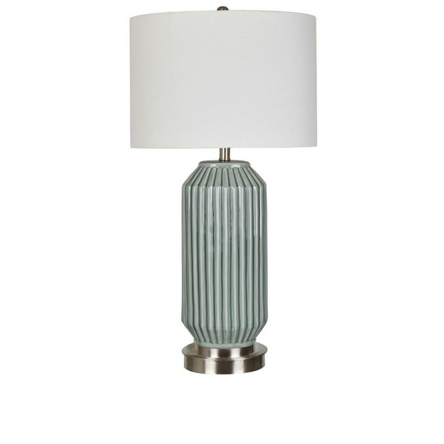 * Shoping Paige Table Lamp Blue Ceramic Crestview Collection Cvap1958 | Table Lamps