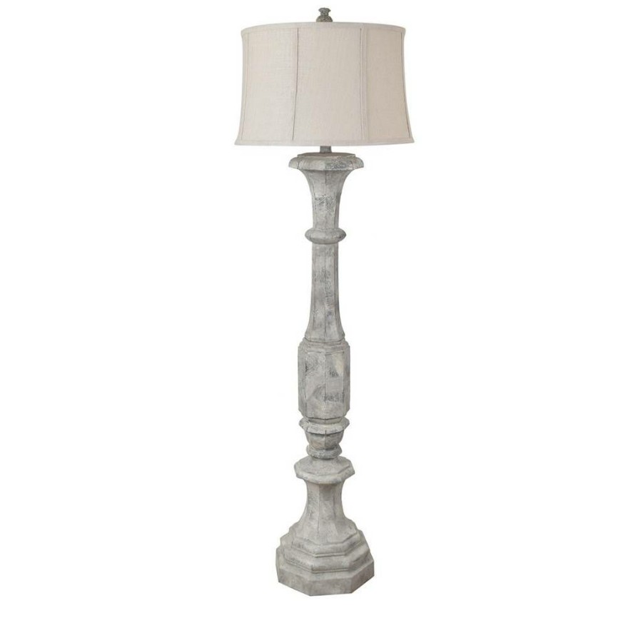 * New Fenton Floor Lamp White Resin Crestview Collection Cvavp1339 | Floor Lamps