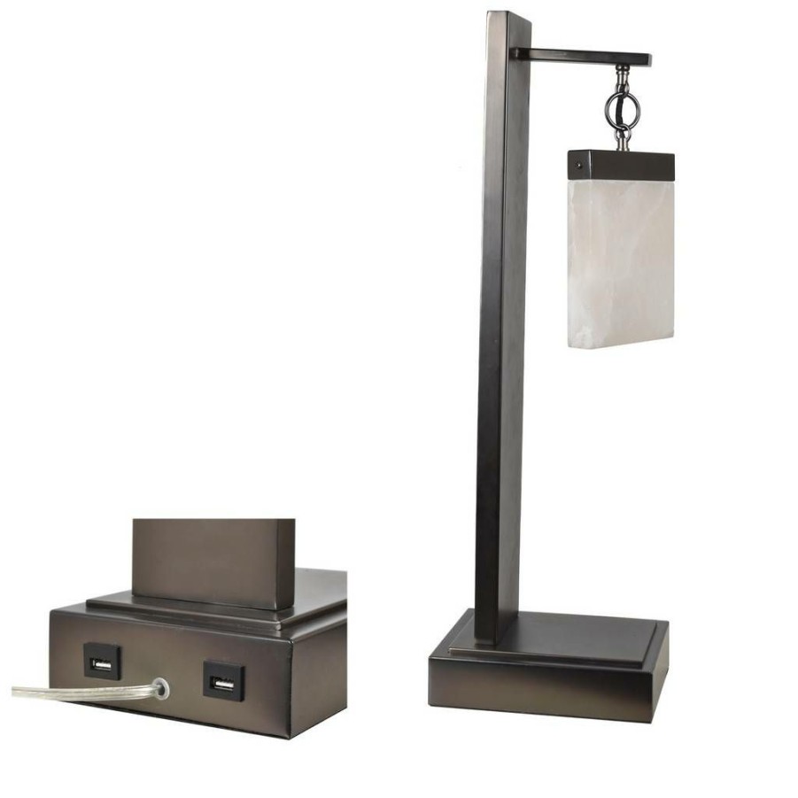 * Best Choice Aimes Table Lamp With Led Light Brown Metal Crestview Collection Cvazer067 | Table Lamps