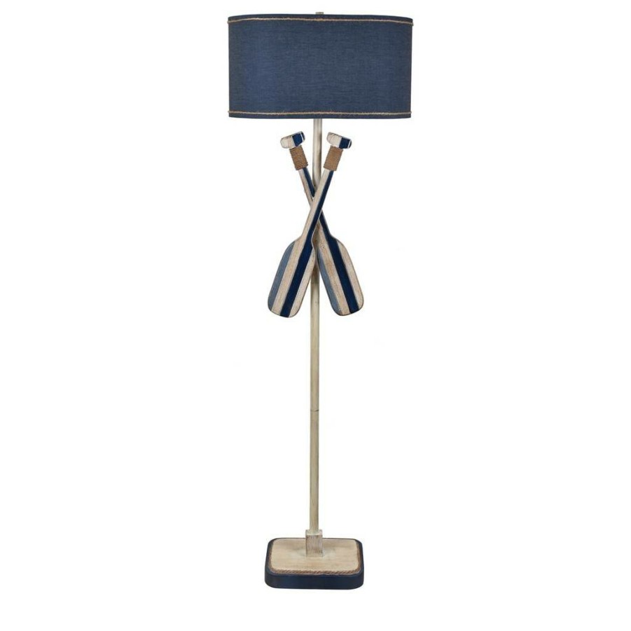 * Free Delivery Blue Nautical Boat Oar Floor Lamp 62.5 H Resin Crestview Collection Cvavp1423 | Floor Lamps