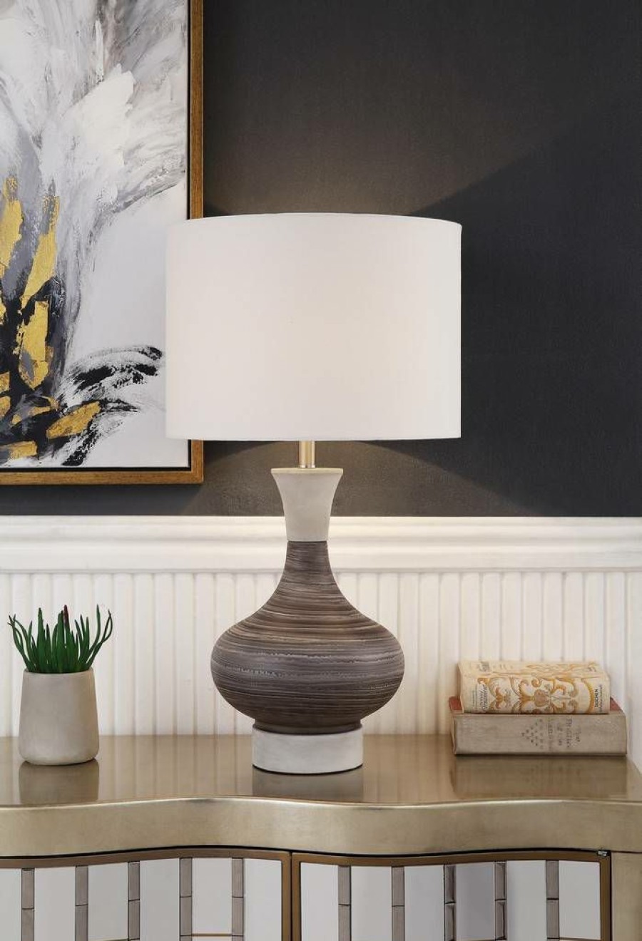 * New Arrivals Watson Table Lamp Ceramic Black Crestview Collection Cvazp035 | Table Lamps