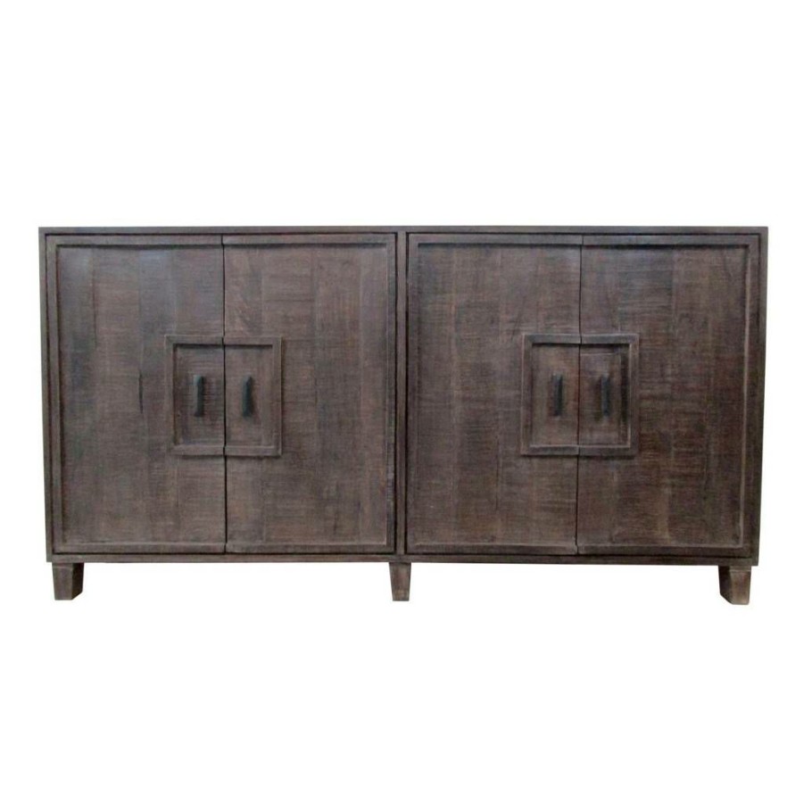 * Excellent Quality Crestview Collection 4-Door Wood Bengal Manor Sideboard In Espresso Crestview Collection Cvfnr659 | Sideboard & Buffets