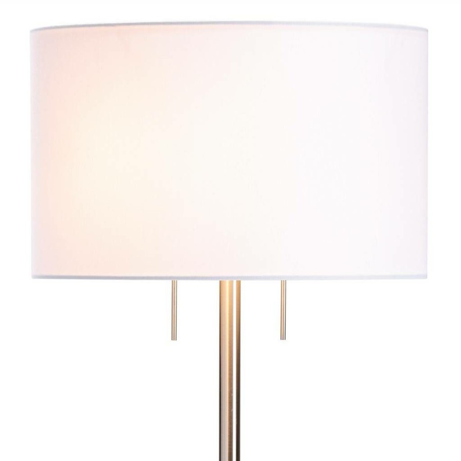 * Shop New Hayden Floor Lamp With Concrete Stone Chrome Base Crestview Collection Cvazvp028 | Floor Lamps