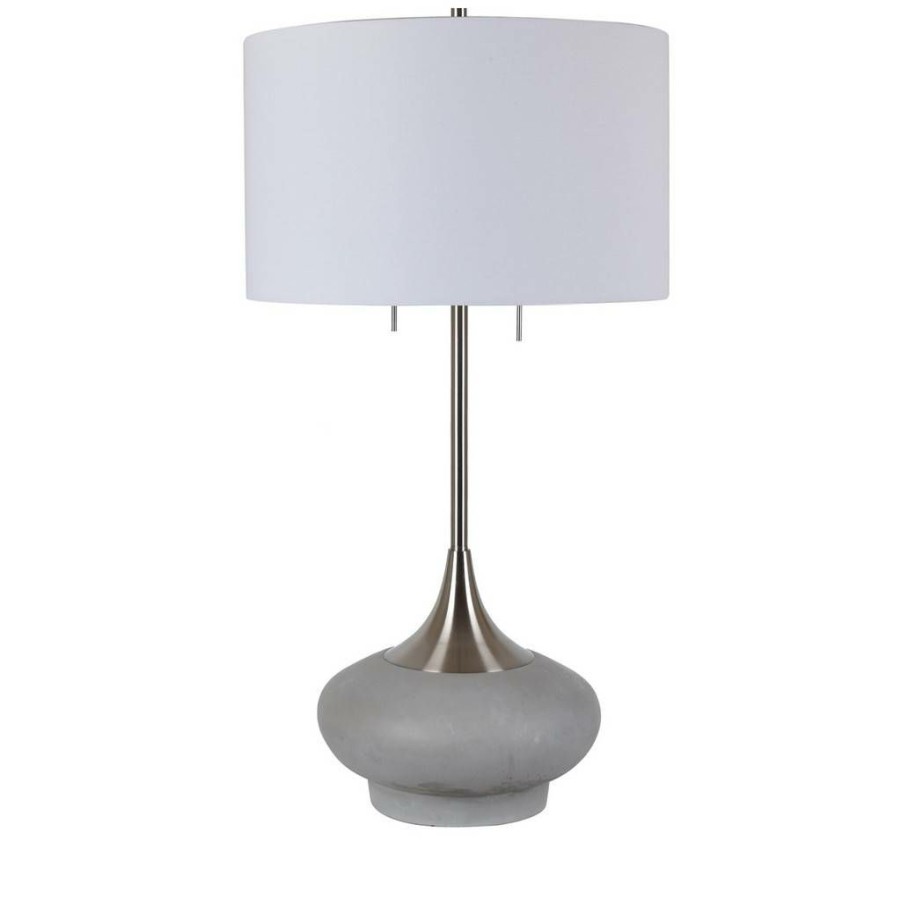 * Clearance Hayden Table Lamp Chrome Stone Crestview Collection Cvazvp027 | Table Lamps