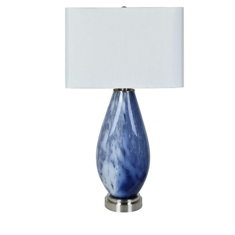 * Shoping Emma Table Lamp Blue Glass Crestview Collection Cvabs1436 | Table Lamps