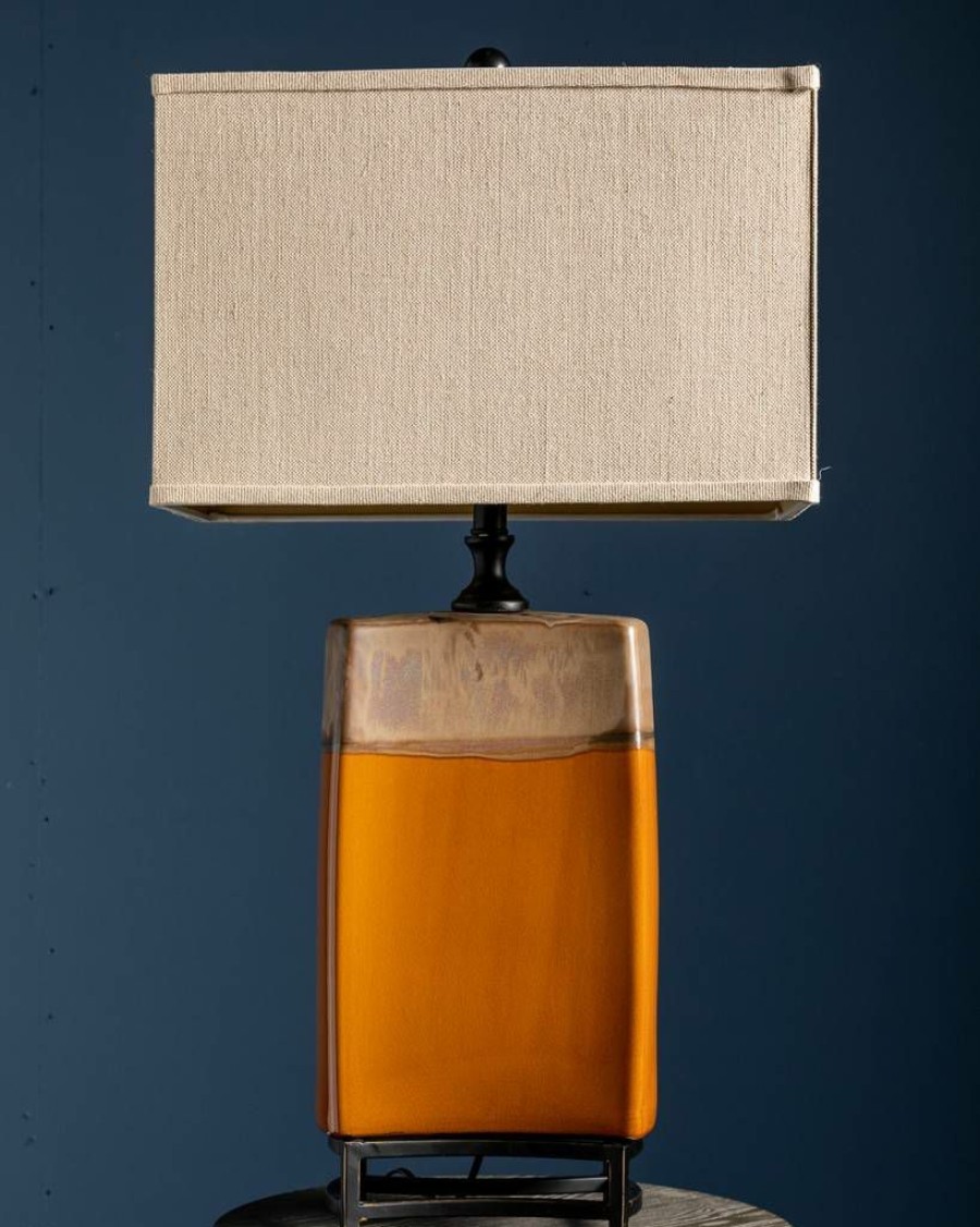 * Free Delivery Crestview Collection Coaston Ceramic Table Lamp In Brown Crestview Collection Cvap1545 | Table Lamps